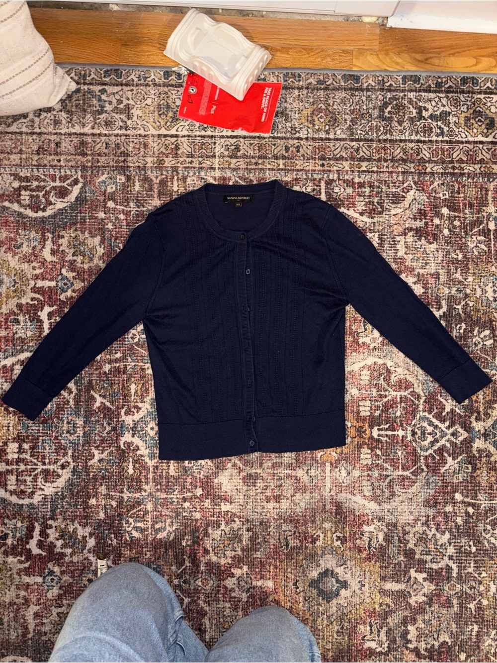 Banana Republic Navy Knit Button-Front Women's Cardigan